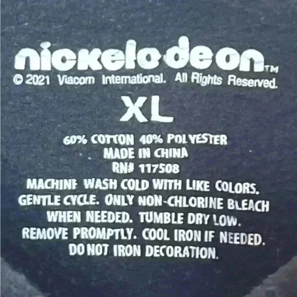 Nickelodeon Black Splat Pullover Hoodie with 90’s characters size. XL - Picture 3 of 8